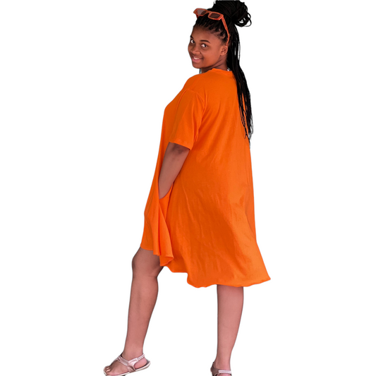 Hi-Lo Tshirt orange dress