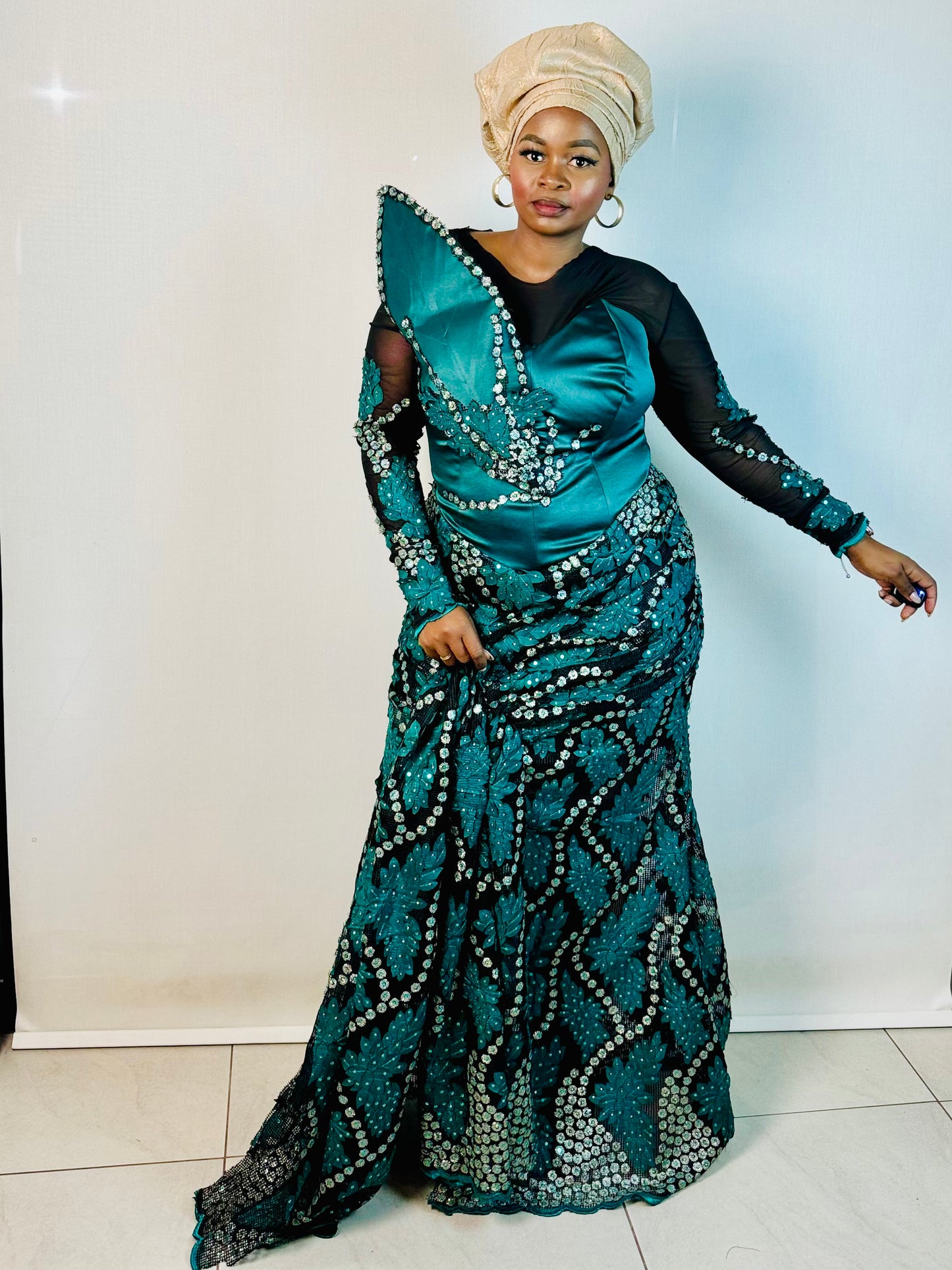 Traditional gowns beaded